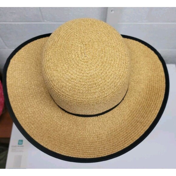 Bets Hackney Beige and Blue Straw Hat - Picture 6 of 8